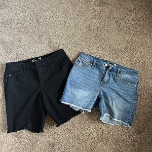 Seven7 - Denim Black and Blue Women's Shorts